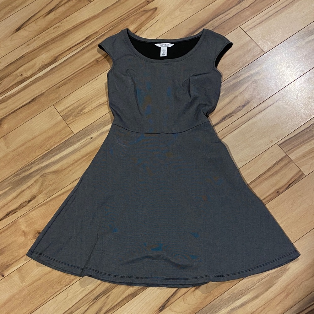 Gray Cap Sleeve Dress